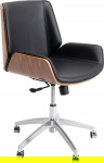 Kare Design Bureaustoel Rouven Zwart/Bruin Laag