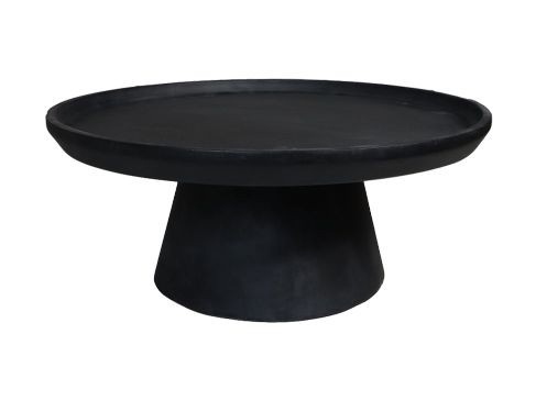 HSM Collection Salontafel Drum Mango Zwart Ø75cm