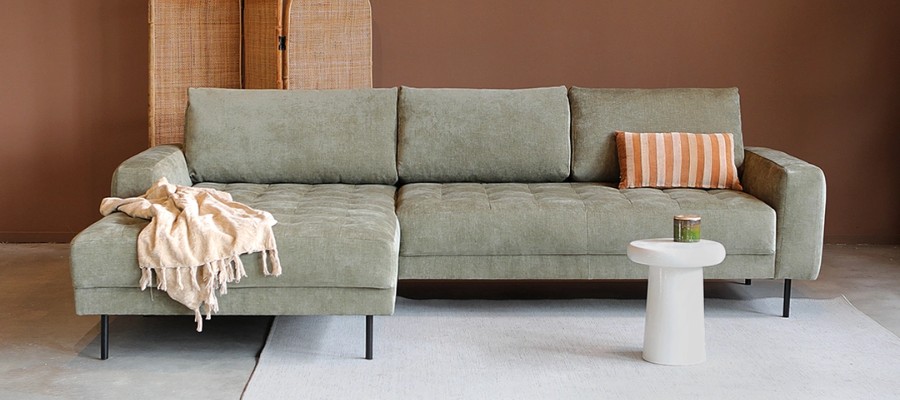 Chaise Longue Bank Oreo Links Rebel Lichtgroen