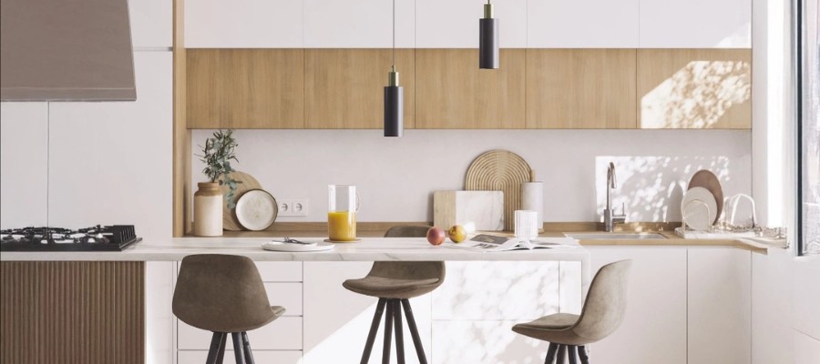 Kave Home Barkruk Slad Bruin 75cm